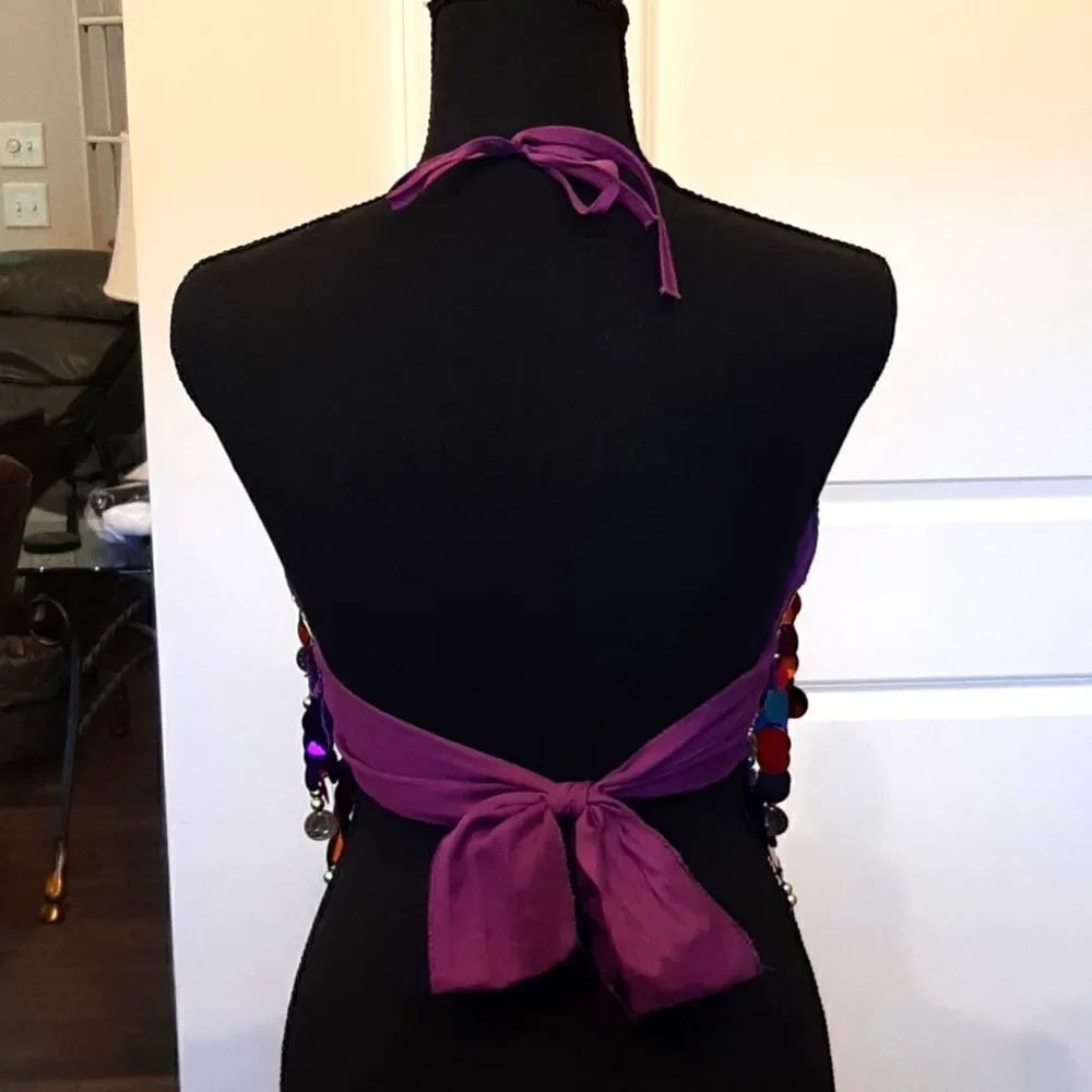 Sparkly Colorful Jingly Costume Halter - Picture 6 of 11